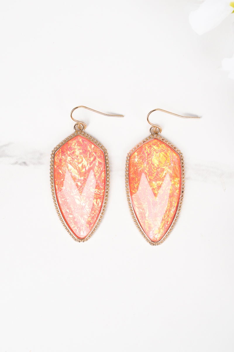 SALE! Lorelei Peach Opal Petal Earrings - Wholesale Accessory Market