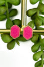 Lucie Pink Druzy Stud Earrings - Wholesale Accessory Market