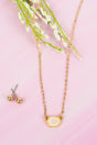 Lucie Oatmeal Druzy Pendant Necklace and Earrings Set - Wholesale Accessory Market