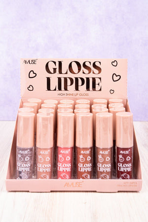 Amuse Gloss Lippie High Shine Lip Gloss 24 Piece Display - Wholesale Accessory Market