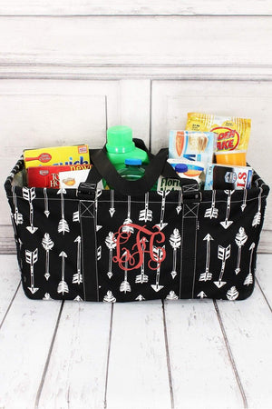 NGIL Straight & Arrow Black Collapsible Haul-It-All Basket with Mesh Pockets - Wholesale Accessory Market