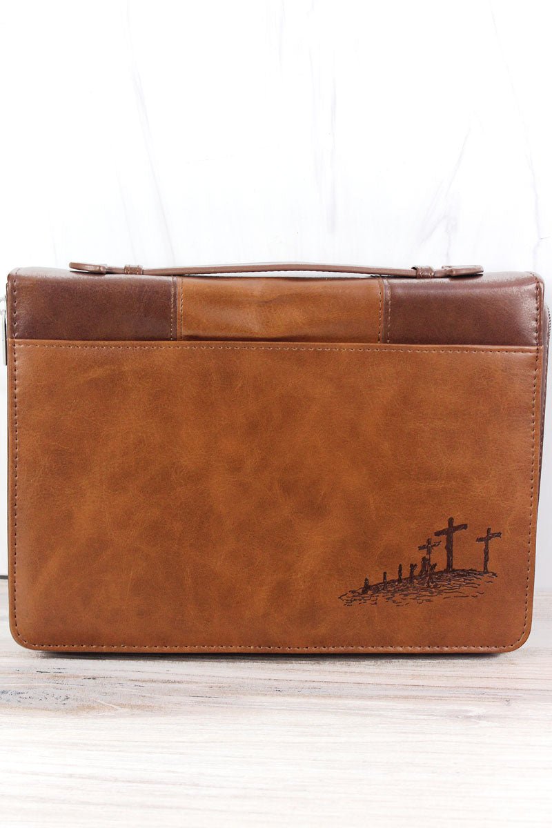 John 3:16 Two-Tone LuxLeather Large Bible Cover - Wholesale Accessory Market