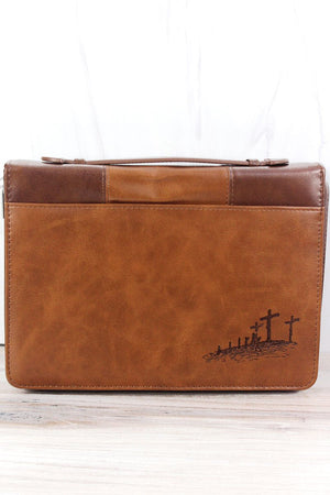 John 3:16 Two-Tone LuxLeather Large Bible Cover - Wholesale Accessory Market