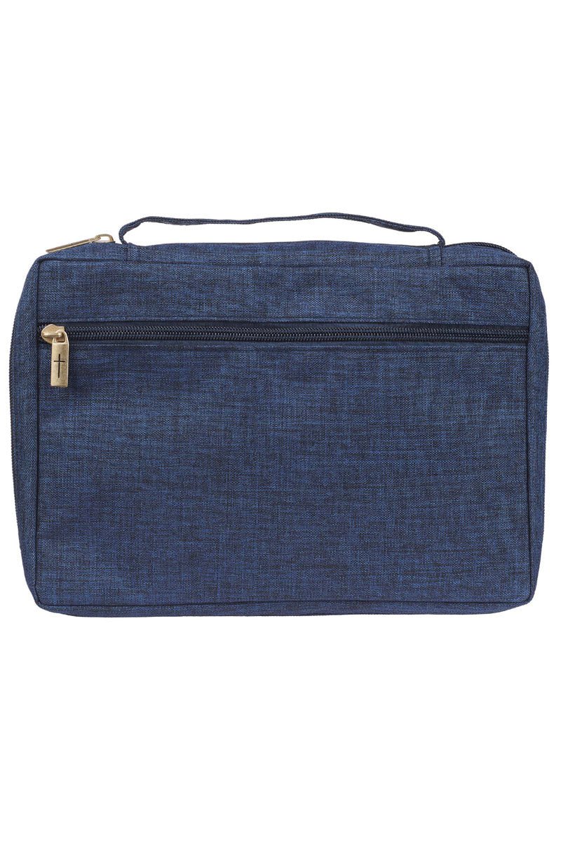 Done in Love Navy Floral Large Bible Cover - Wholesale Accessory Market