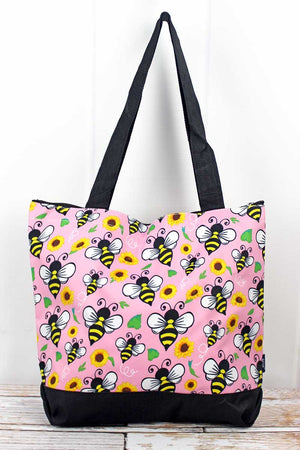 NGIL Busy Bee with Black Trim Tote Bag - Wholesale Accessory Market