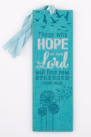 Isaiah 40:31 'Hope In The Lord' LuxLeather Page Marker - Wholesale Accessory Market