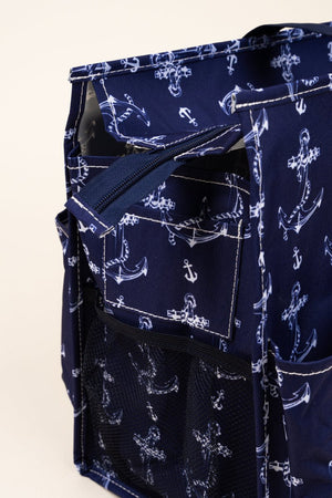 NGIL Nautical By Nature with Navy Trim Large Organizer Tote - Wholesale Accessory Market