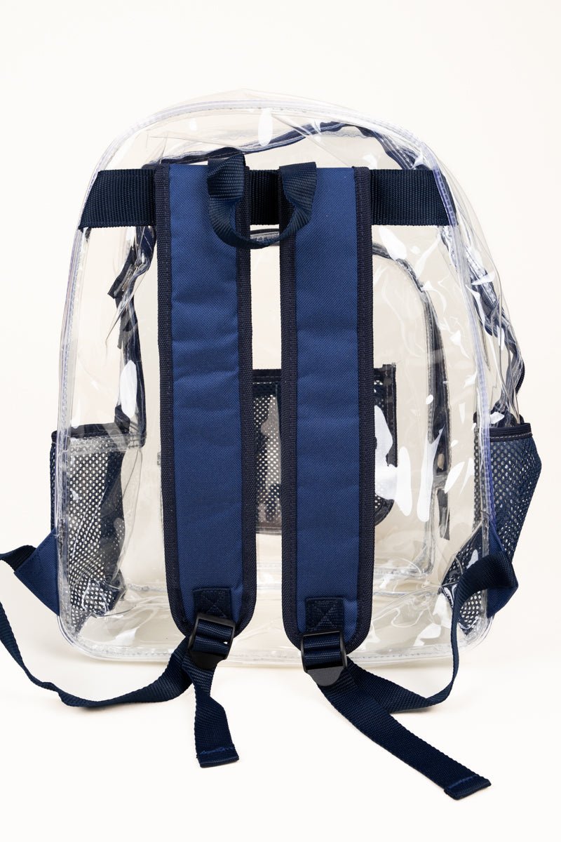 Katie Clear Backpack with Navy Trim Wholesale Accessory Market