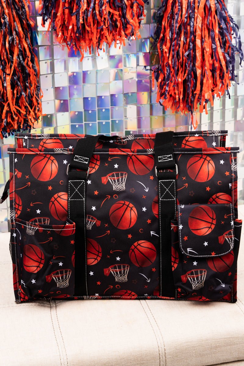 NGIL Shooting Hoops Utility Tote with Black Trim - Wholesale Accessory Market