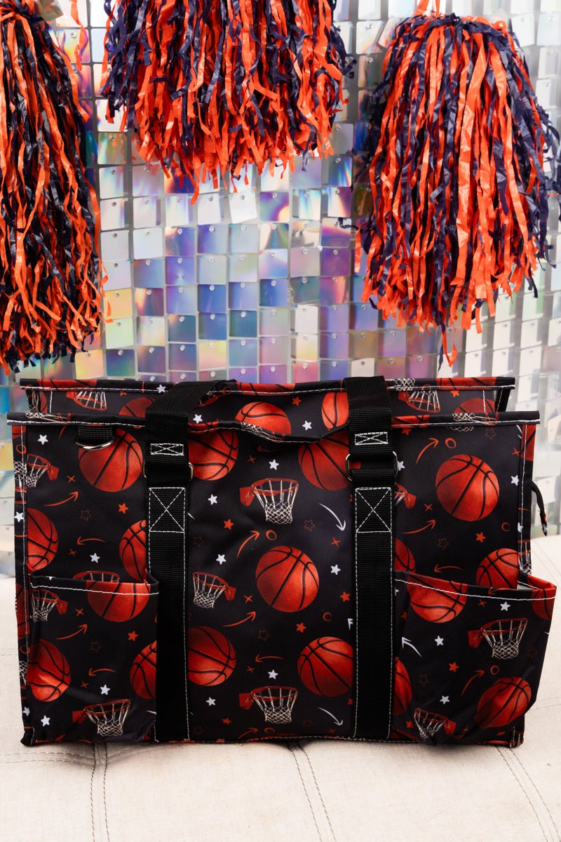 NGIL Shooting Hoops Utility Tote with Black Trim - Wholesale Accessory Market