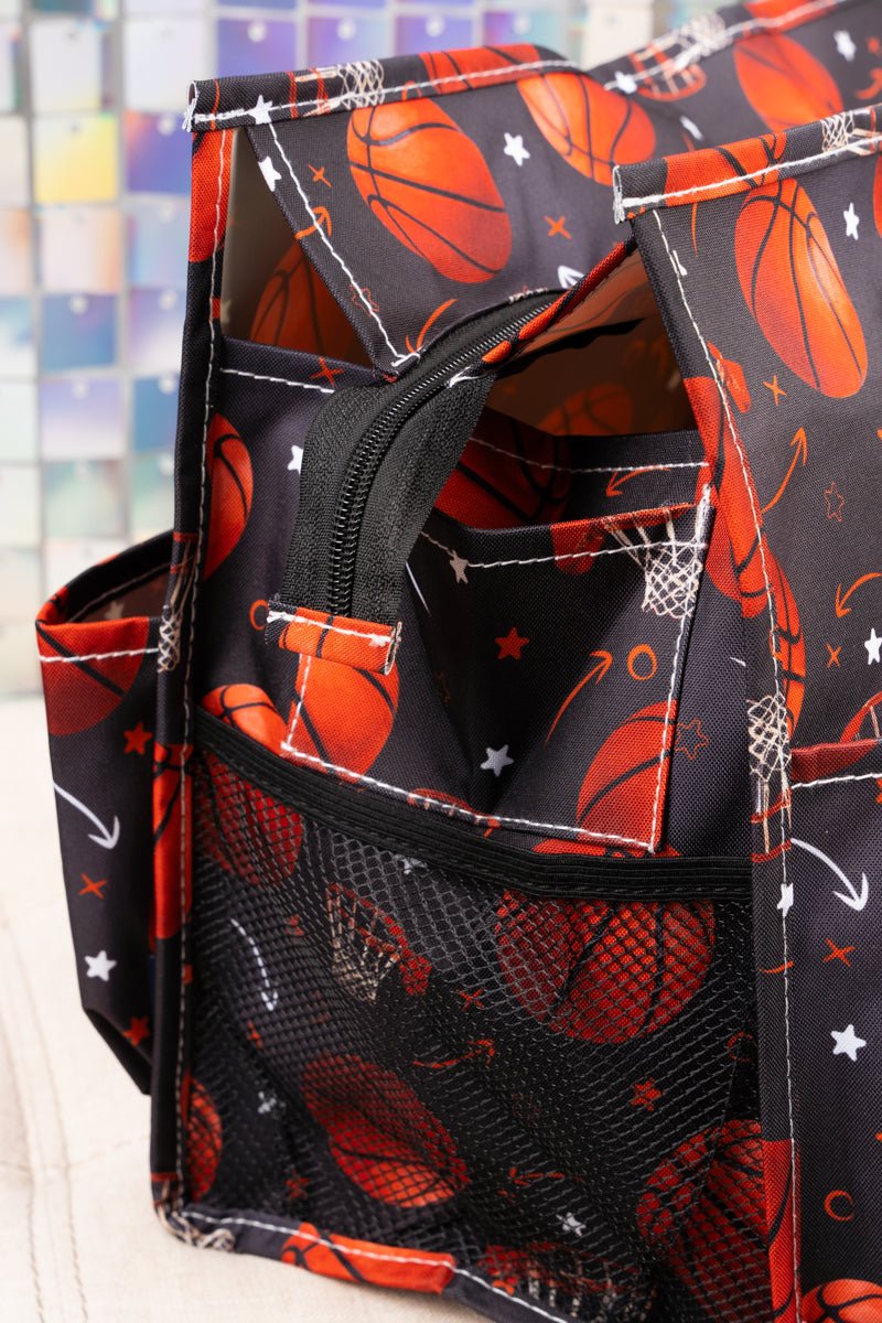 NGIL Shooting Hoops Utility Tote with Black Trim - Wholesale Accessory Market