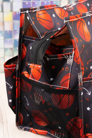NGIL Shooting Hoops Utility Tote with Black Trim - Wholesale Accessory Market