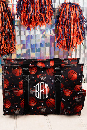 NGIL Shooting Hoops Utility Tote with Black Trim - Wholesale Accessory Market