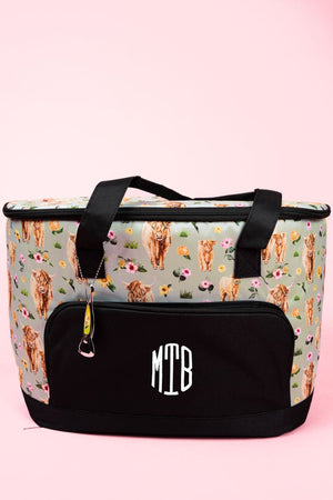 NGIL Moovelous Meadow and Black Cooler Tote with Lid - Wholesale Accessory Market