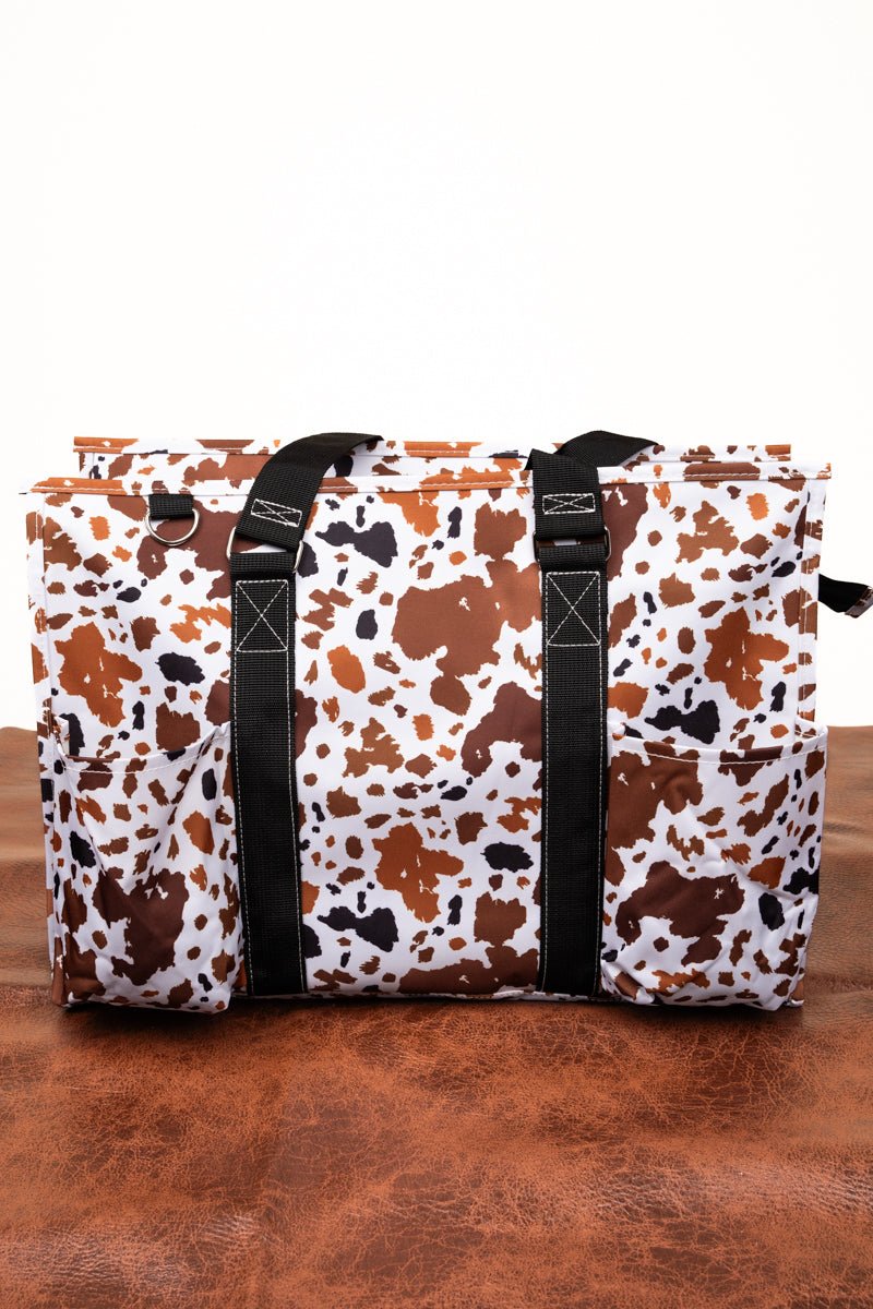 NGIL Caffe Moo-cha with Black Trim Large Organizer Tote - Wholesale Accessory Market