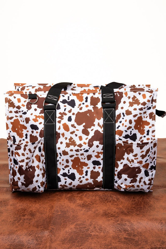 NGIL Caffe Moo-cha with Black Trim Large Organizer Tote - Wholesale Accessory Market