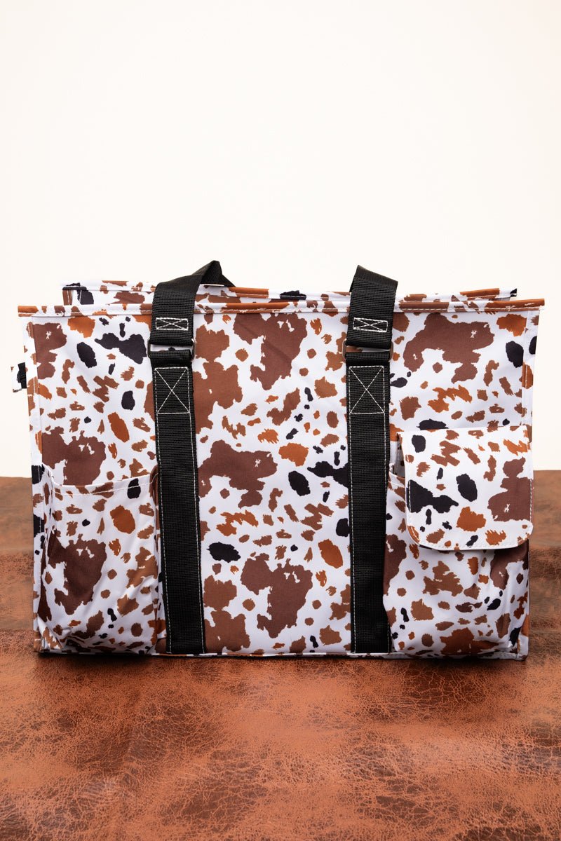 NGIL Caffe Moo-cha with Black Trim Large Organizer Tote - Wholesale Accessory Market