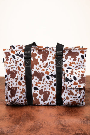 NGIL Caffe Moo-cha with Black Trim Large Organizer Tote - Wholesale Accessory Market