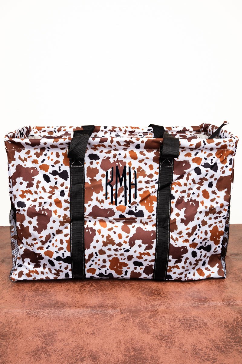 NGIL Caffe Moo-cha Collapsible Double Haul-It-All Basket with Mesh Pockets and Lid - Wholesale Accessory Market