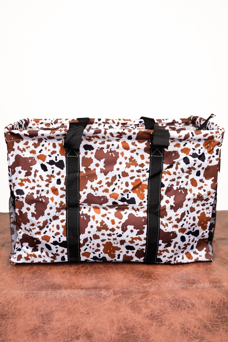 NGIL Caffe Moo-cha Collapsible Double Haul-It-All Basket with Mesh Pockets and Lid - Wholesale Accessory Market