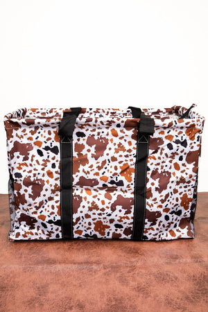 NGIL Caffe Moo-cha Collapsible Double Haul-It-All Basket with Mesh Pockets and Lid - Wholesale Accessory Market