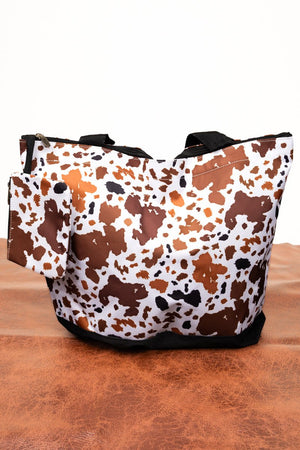 NGIL Caffe Moo-cha with Black Trim Tote Bag - Wholesale Accessory Market