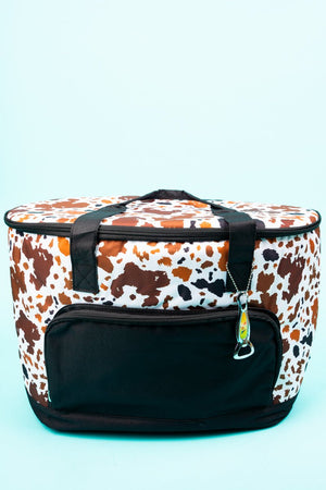 NGIL Caffe Moo-cha and Black Cooler Tote with Lid - Wholesale Accessory Market