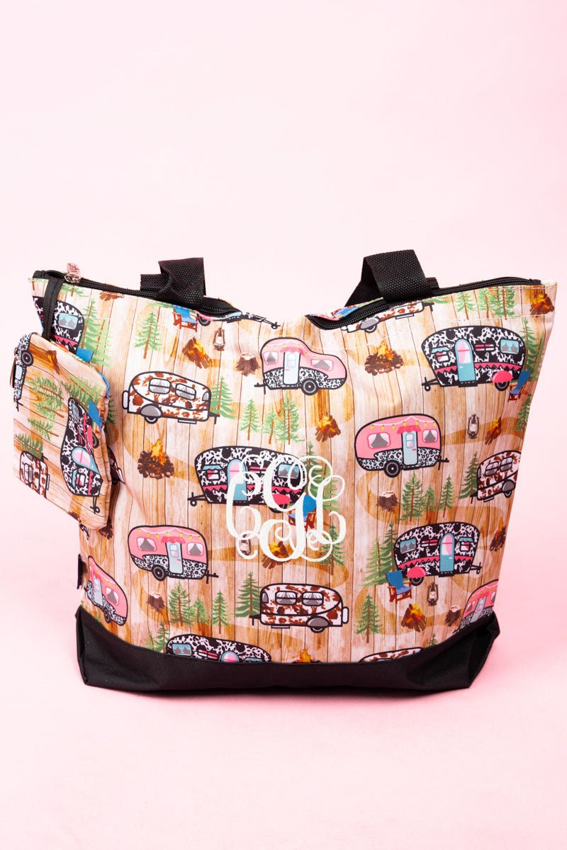 NGIL RV There Yet? with Black Trim Tote Bag - Wholesale Accessory Market