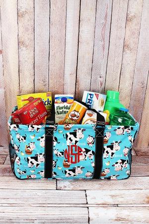 NGIL Udderly Cute Cows Collapsible Haul-It-All Basket with Mesh Pockets - Wholesale Accessory Market