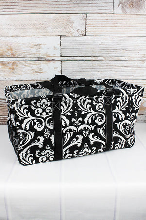 NGIL Damask Collapsible Haul-It-All Basket with Mesh Pockets - Wholesale Accessory Market