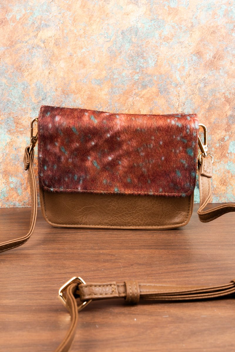 NGIL Square Deal Tanner Cow Taupe Gray Clutch - Wholesale Accessory Market