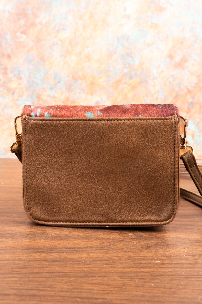 NGIL Square Deal Tanner Cow Taupe Gray Clutch - Wholesale Accessory Market