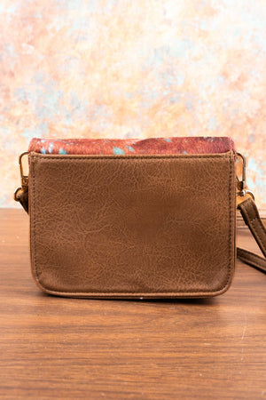 NGIL Square Deal Tanner Cow Taupe Gray Clutch - Wholesale Accessory Market
