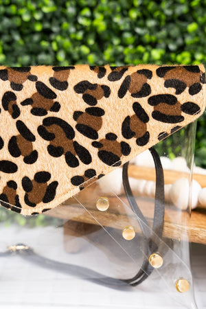 NGIL In The Clear Loni Leopard Envelope Clutch - Wholesale Accessory Market