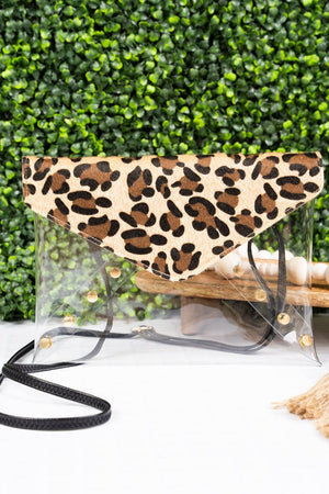NGIL In The Clear Loni Leopard Envelope Clutch - Wholesale Accessory Market