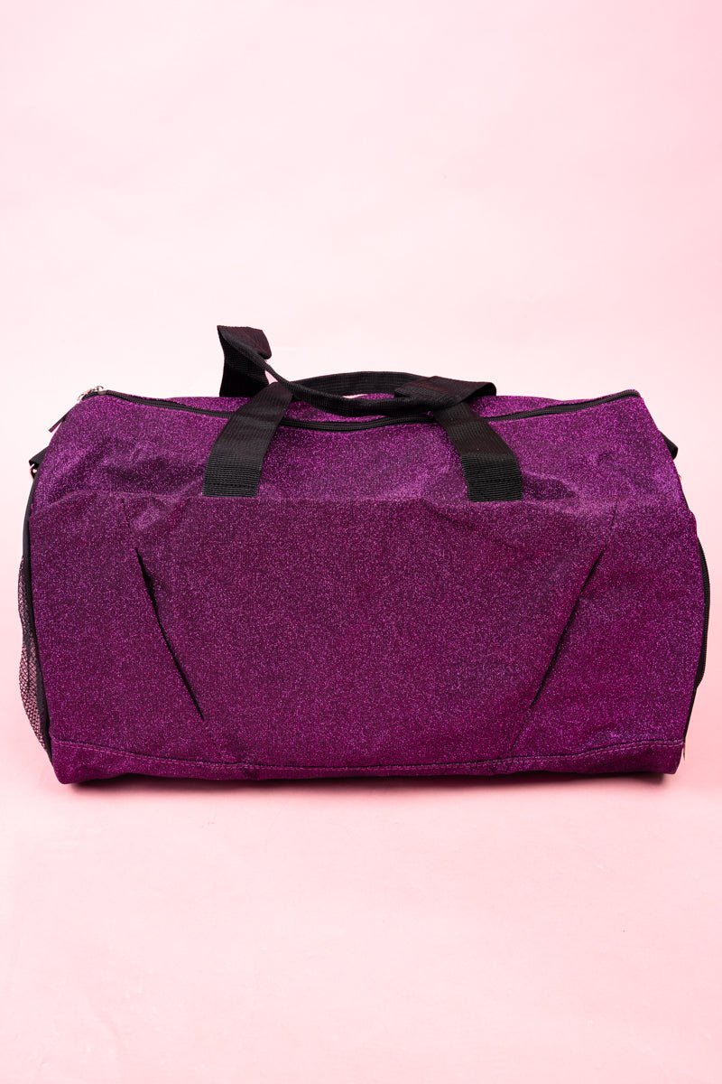 NGIL Purple Glitz & Glam Duffle Bag with Shoe Compartment - Wholesale Accessory Market
