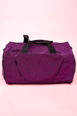 NGIL Purple Glitz & Glam Duffle Bag with Shoe Compartment - Wholesale Accessory Market