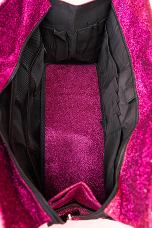 NGIL Hot Pink Glitz & Glam Get Organized Tote - Wholesale Accessory Market