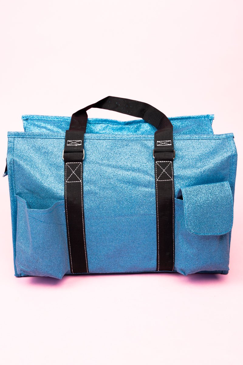 NGIL Turquoise Glitz & Glam Get Organized Tote - Wholesale Accessory Market