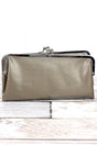 NGIL Twice as Nice Clutch Wallet in Dark Silver - Wholesale Accessory Market
