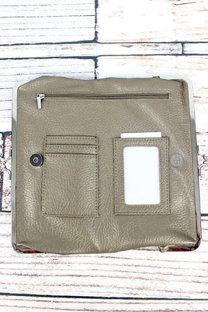 NGIL Twice as Nice Clutch Wallet in Dark Silver - Wholesale Accessory Market