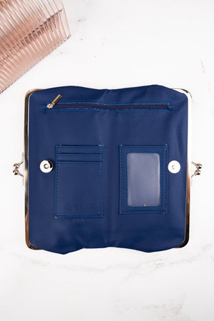 NGIL Twice as Nice Clutch Wallet in Navy - Wholesale Accessory Market