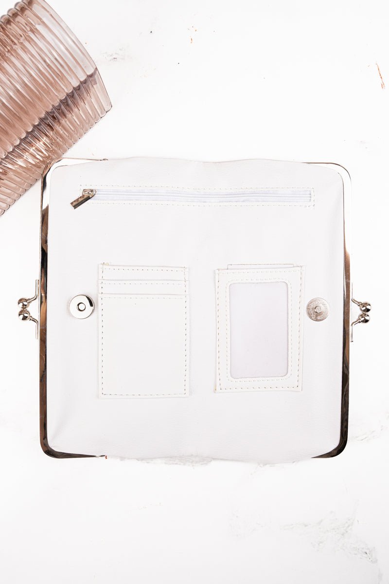 NGIL Twice as Nice Clutch Wallet in White - Wholesale Accessory Market