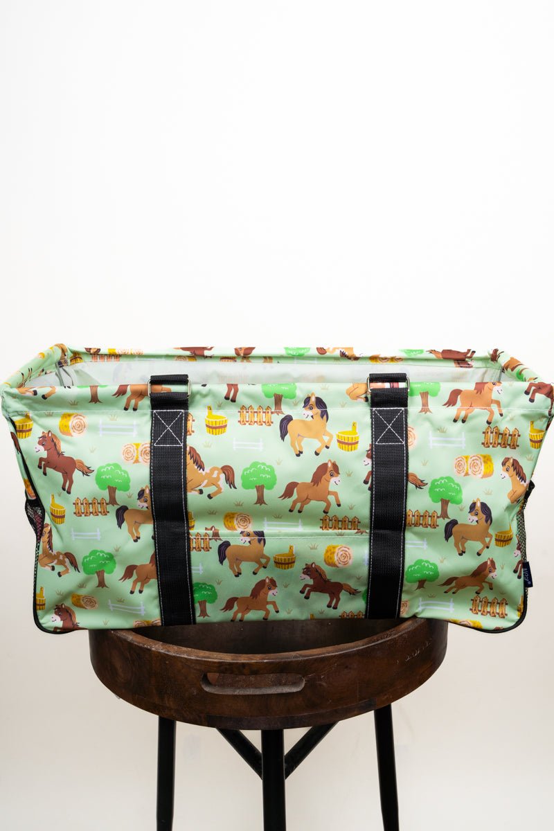 NGIL Pony Up Collapsible Haul-It-All Basket with Mesh Pockets - Wholesale Accessory Market