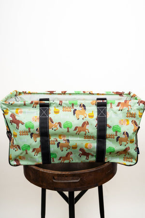 NGIL Pony Up Collapsible Haul-It-All Basket with Mesh Pockets - Wholesale Accessory Market