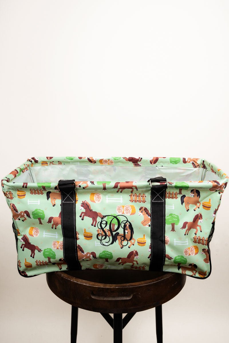 NGIL Pony Up Collapsible Haul-It-All Basket with Mesh Pockets - Wholesale Accessory Market