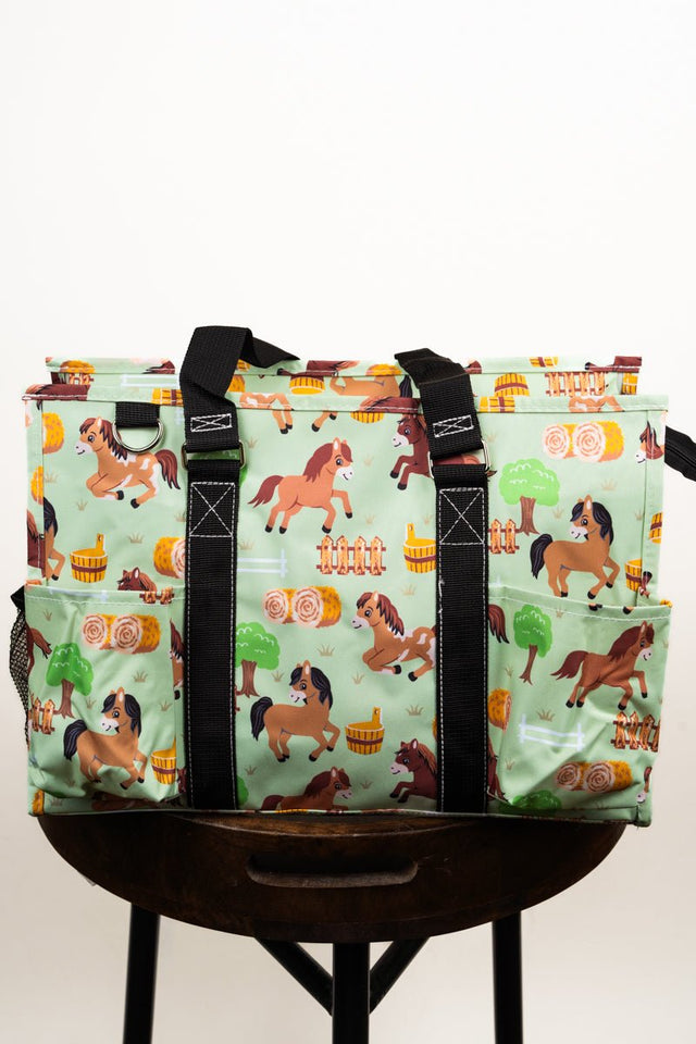 NGIL Pony Up Utility Tote with Black Trim - Wholesale Accessory Market
