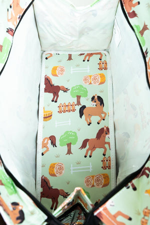 NGIL Pony Up Utility Tote with Black Trim - Wholesale Accessory Market