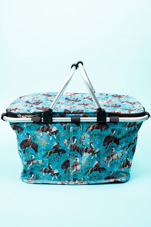 NGIL Blue Ridge Rodeo Collapsible Insulated Market Basket with Lid - Wholesale Accessory Market