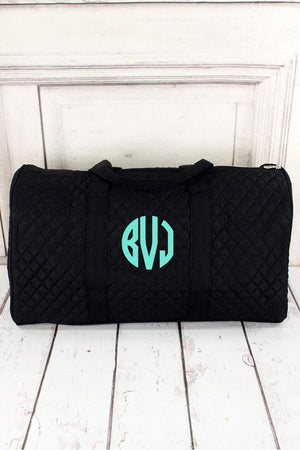 NGIL Black Quilted Duffle Bag 21" - Wholesale Accessory Market